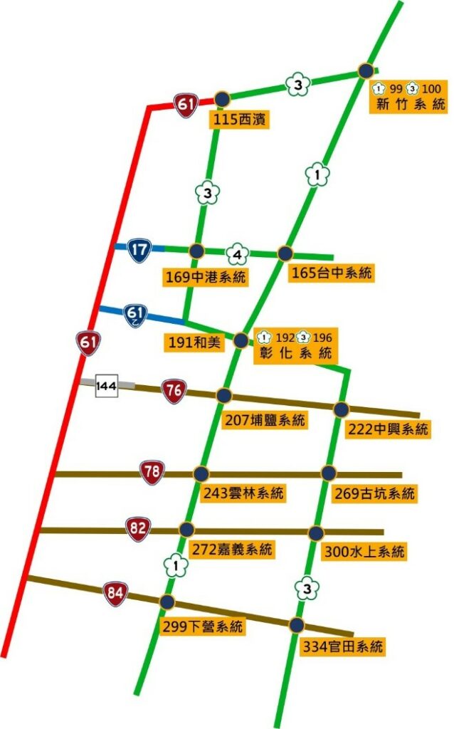 2 新竹至臺南地區國道利用橫向道路銜接台61線路線圖 | 記者爆料網