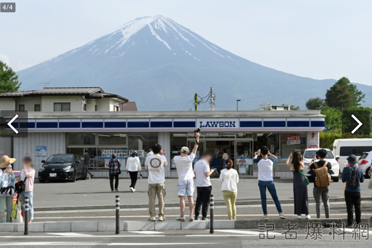 超商前架黑幕擋拍「富士山」美景 小紅書爆中旅客挖洞拍