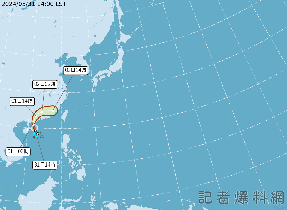 今年第2號颱風「馬力斯」生成 路徑將往大陸廣東移動