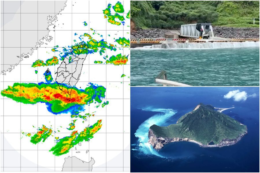 影音/潮水湧浪打上碼頭 龜山島7/29封島
