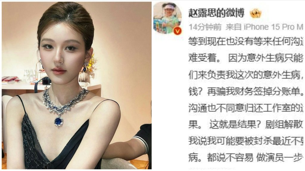 趙露思揭經紀公司黑幕：剋扣工資、封殺威脅，我不幹了