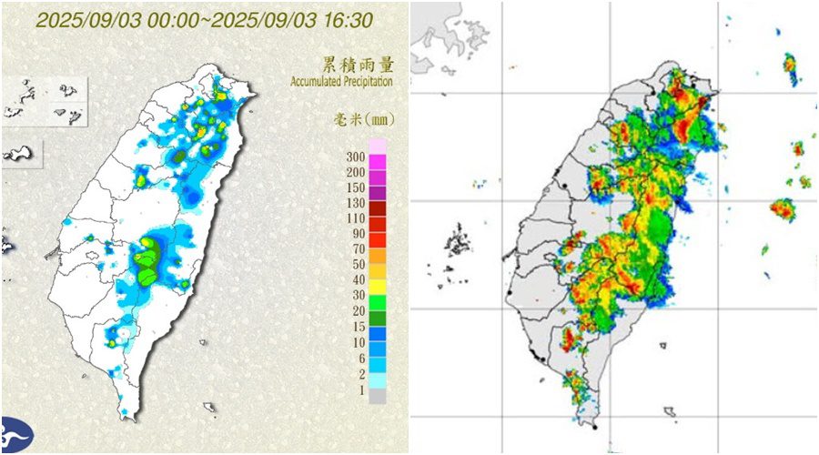 影音/對流雲系發展旺盛 0903傍晚大雨特報