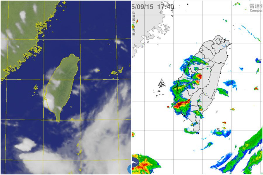 影音/0915午後大雨特報 嘉義山區有局部大雨