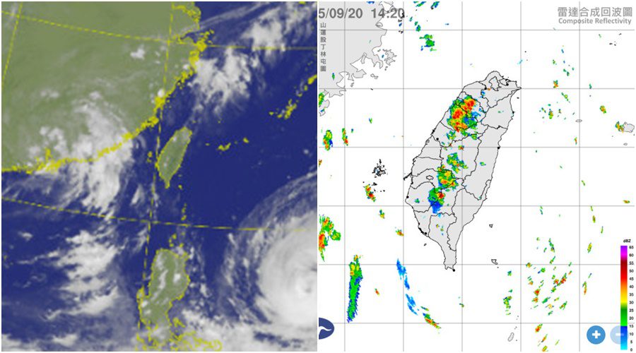 影音/對流雲系旺盛 0920午後大雨特報