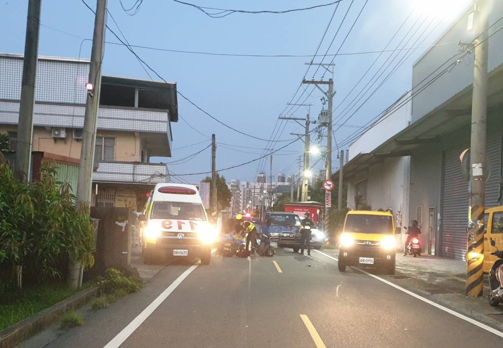 台中潭子酒駕奪命！57歲男駕小貨車追撞醫療代步車　77歲女送醫不治