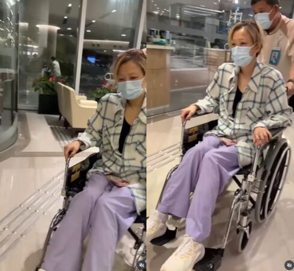 鄭秀文健身出意外！腰部2處撕裂傷「虛弱輪椅照」曝光