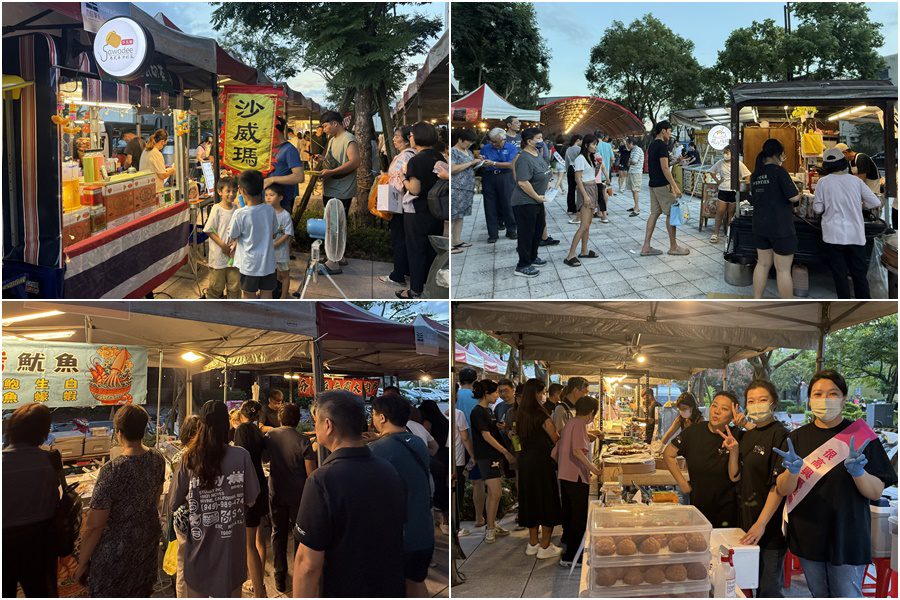 影音/社區大樓慶中秋 力信擎天夜市同樂會好熱鬧