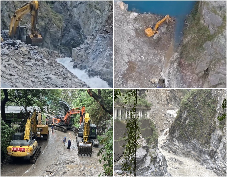 影音/燕子口堰塞湖溢流加大恐潰壩 緊急通報人員機具撤離河道