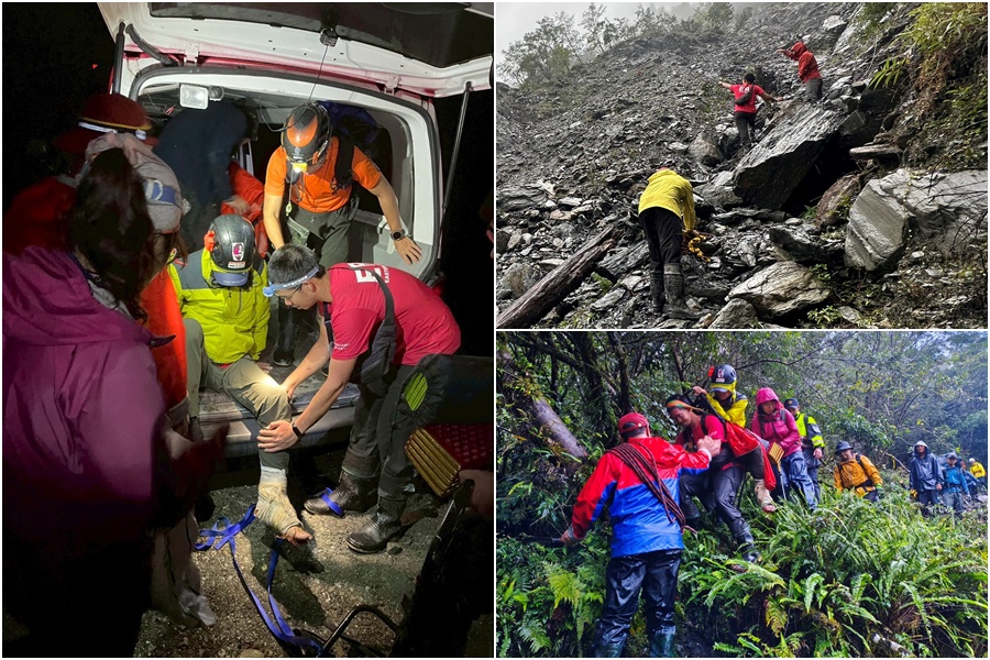 影音/男子登山疑因骨折受困 公私協力動員14人歷經34小時救下山