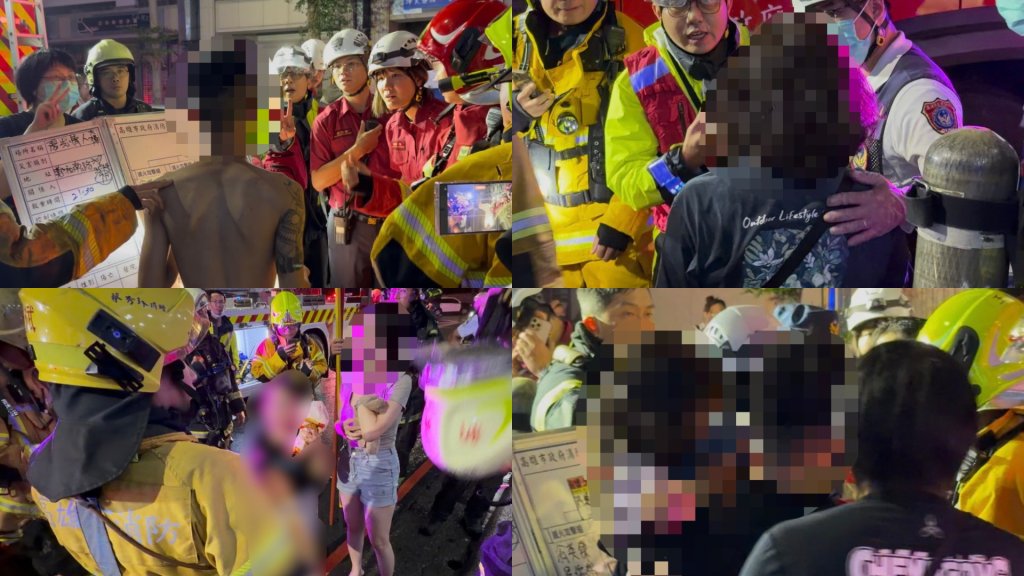 高雄大樓竄惡火！現場一度大亂「住戶慌找家人」　2大2小被帶下