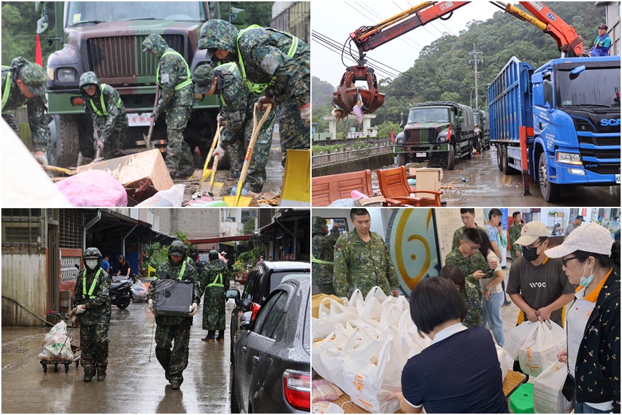 影音/蘇澳水災初估3200戶受害 各式車輛機具物資與上千人力進駐救災
