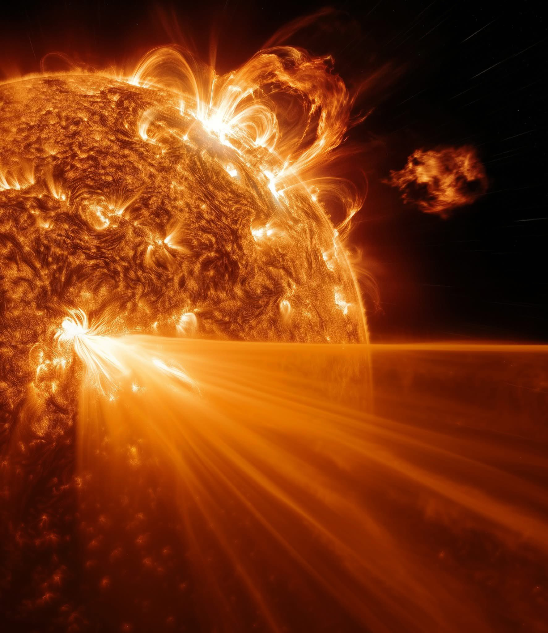 影音/m8.12級太陽耀斑爆發-引發大規模太陽海嘯