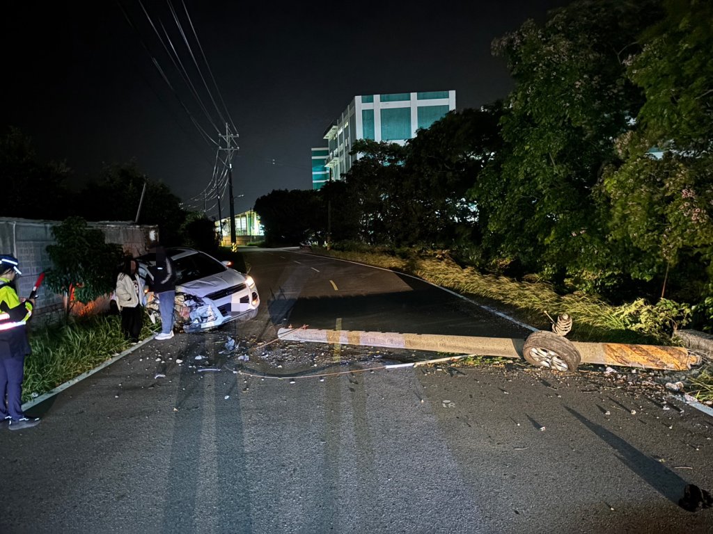 酒駕自撞電線桿！新屋越籍男害「1615戶停電」