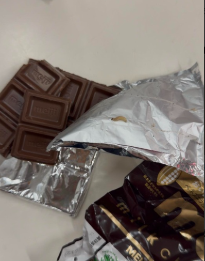 未過期巧克力竟藏蛆蟲 家長控全聯購買後孩子狂拉肚子