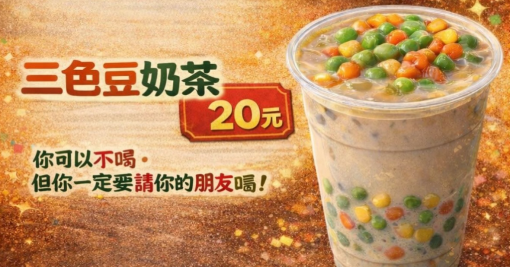 便當公敵變身飲料主角!「三色豆奶茶」快請朋友喝