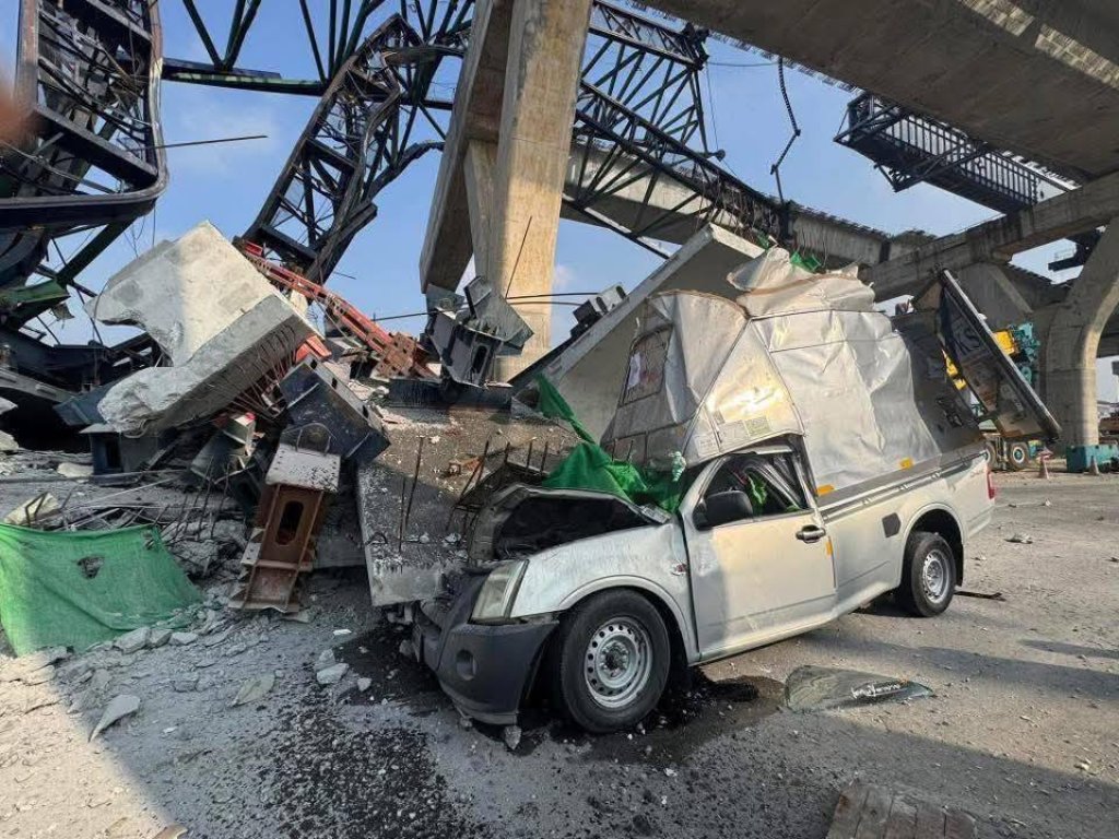 影/泰國連2天發生爆起重機慘案 今倒塌砸轎車影片曝光釀2死1傷